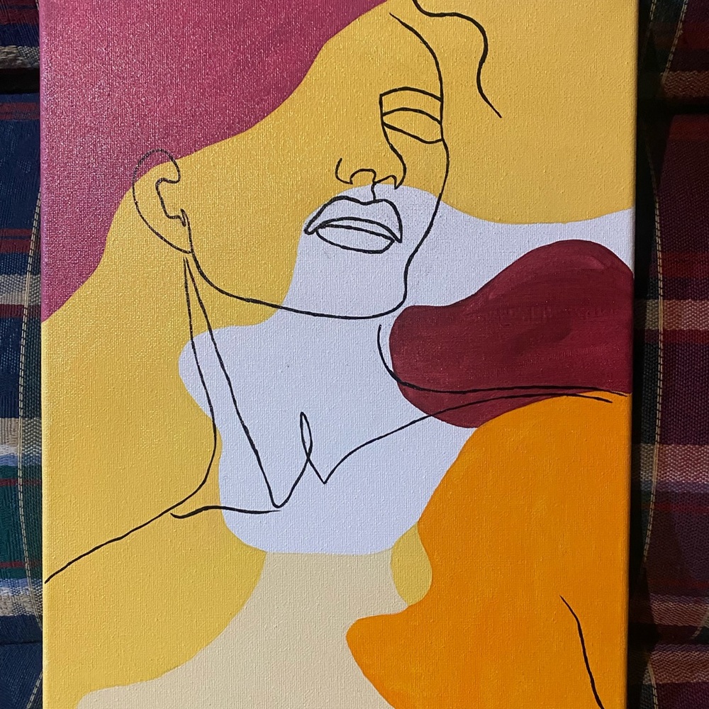 11”-14” canvas painting with gloss finish.